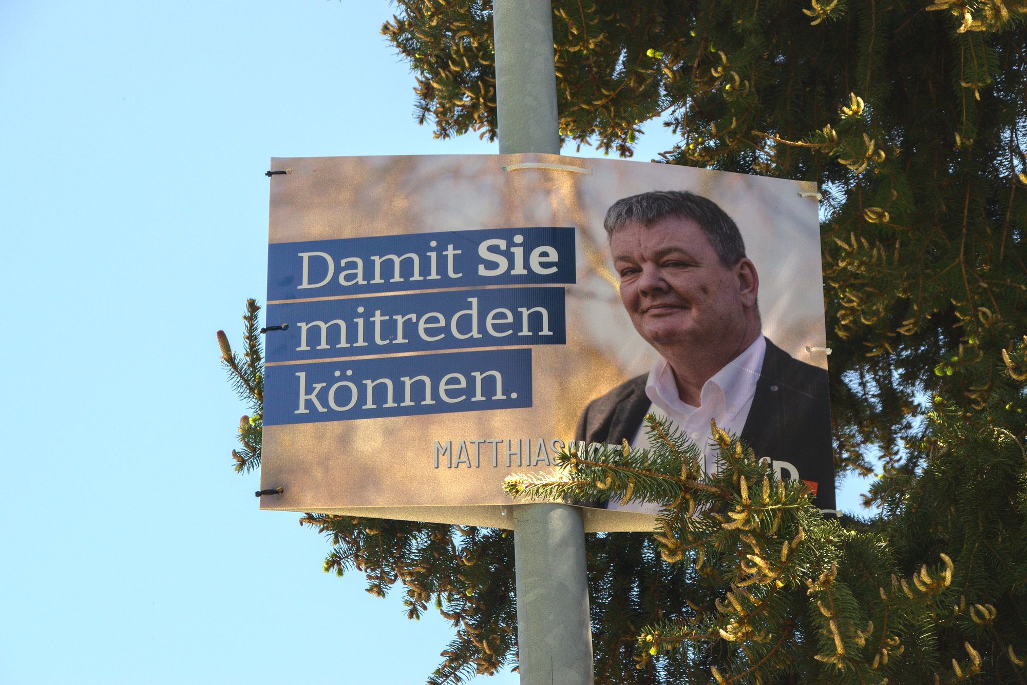 Wahlplakat von Matthias Hofmann zur Bürgermeisterwahl 2022 in Burgstädt